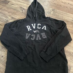 RVCA Black Logo Hoodie size medium